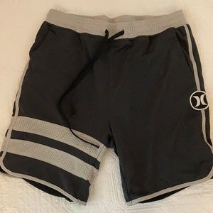 Hurley Grey Mesh Shorts - Medium